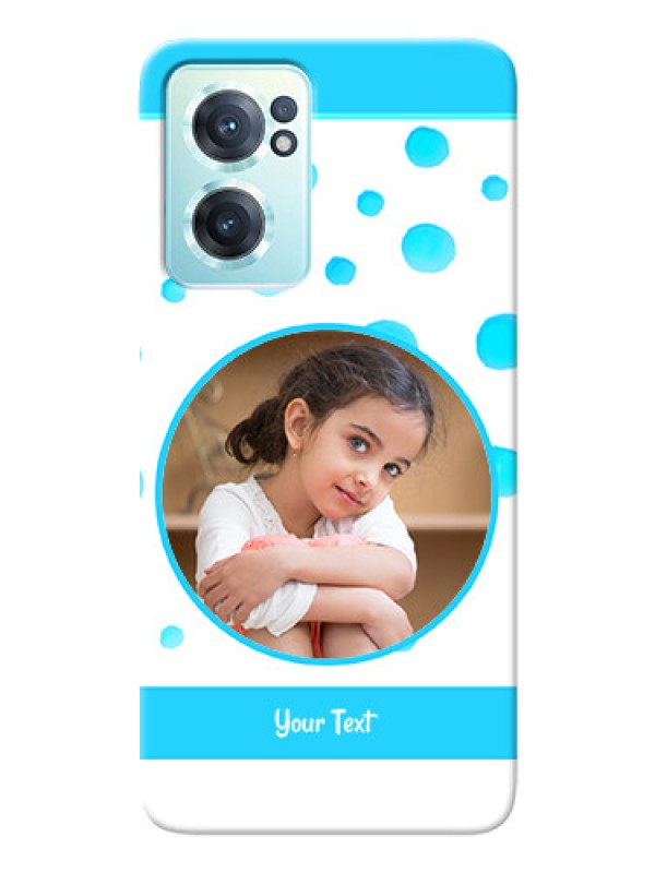 Custom Nord CE 2 5G Custom Phone Covers: Blue Bubbles Pattern Design