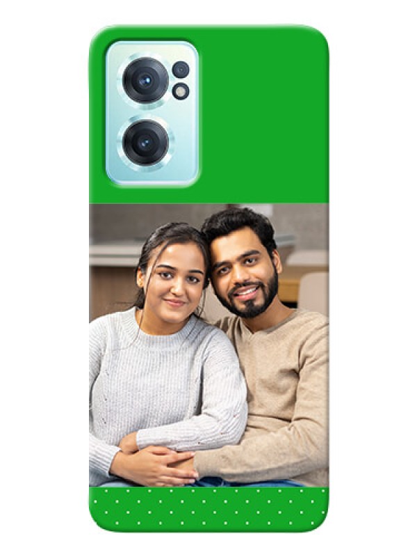 Custom Nord CE 2 5G Personalised mobile covers: Green Pattern Design