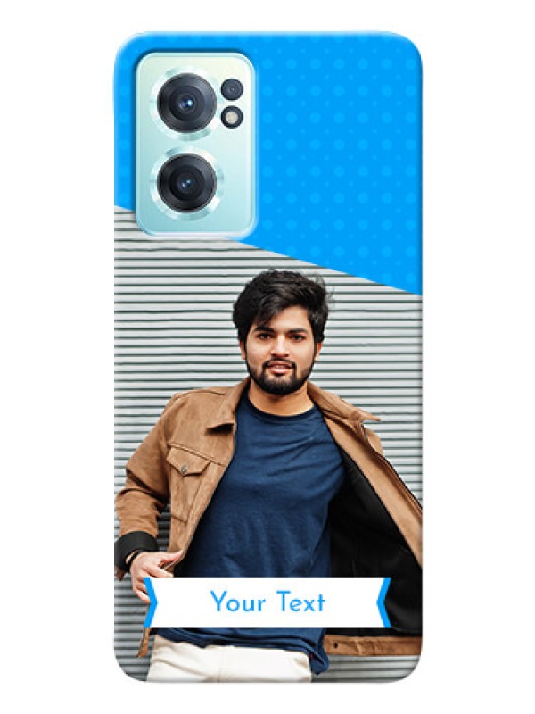 Custom Nord CE 2 5G Personalized Mobile Covers: Simple Blue Color Dotted Design