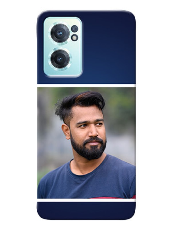 Custom Nord CE 2 5G Mobile Cases: Simple Royal Blue Design