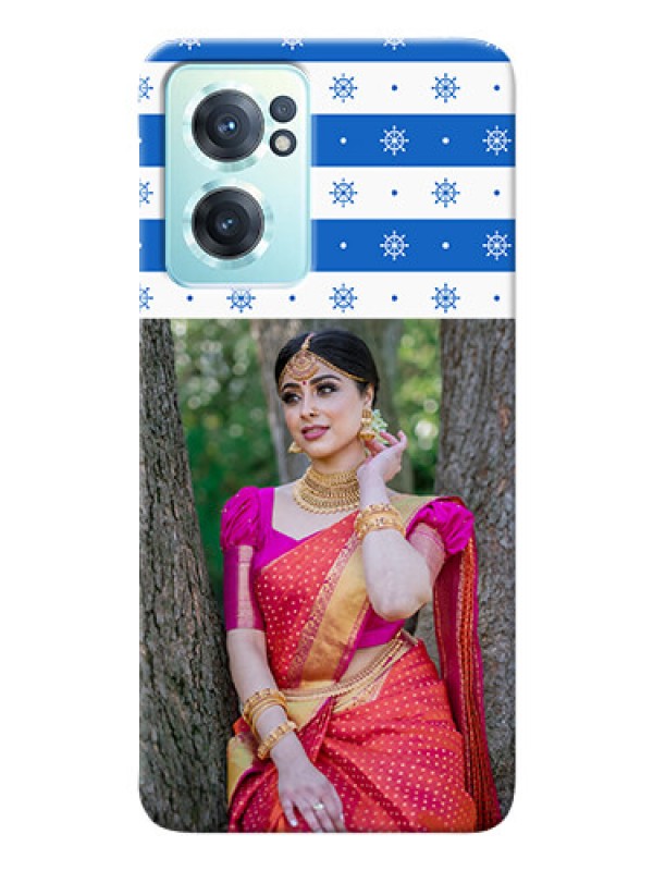 Custom Nord CE 2 5G custom mobile covers: Snow Pattern Design