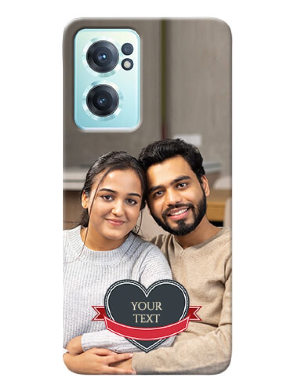 Custom Nord CE 2 5G mobile back covers online: Just Married Couple Design