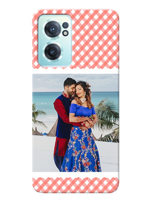 Custom Nord CE 2 5G custom mobile cases: Pink Pattern Design