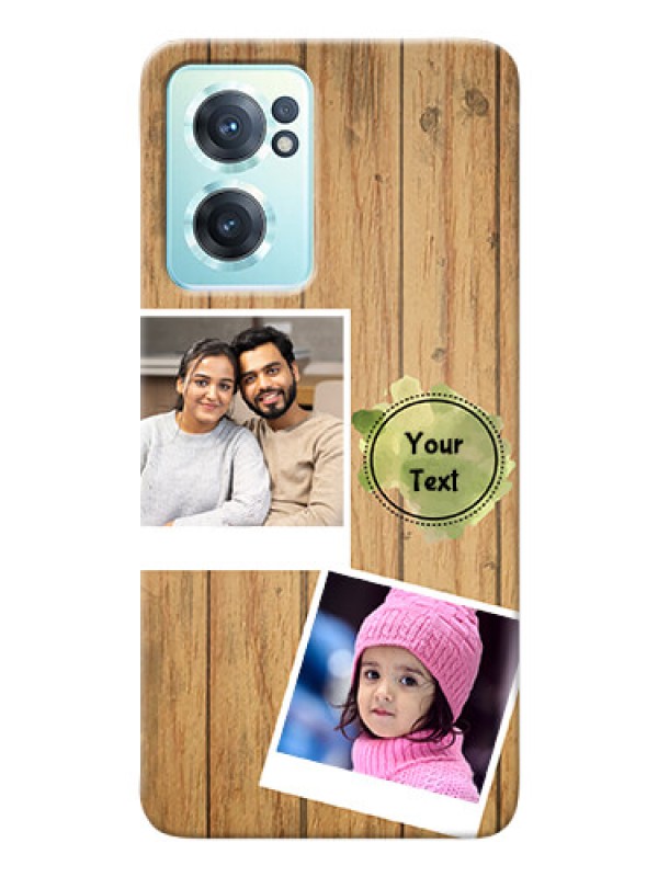 Custom Nord CE 2 5G Custom Mobile Phone Covers: Wooden Texture Design