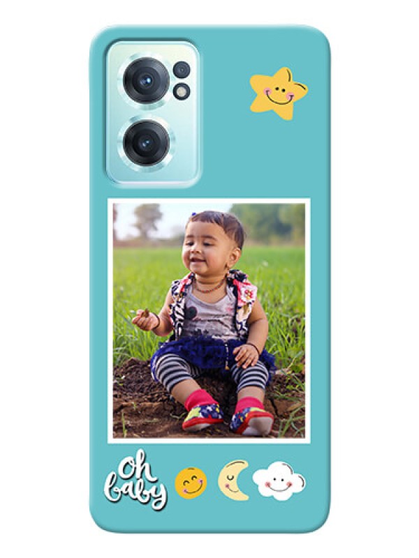 Custom Nord CE 2 5G Personalised Phone Cases: Smiley Kids Stars Design