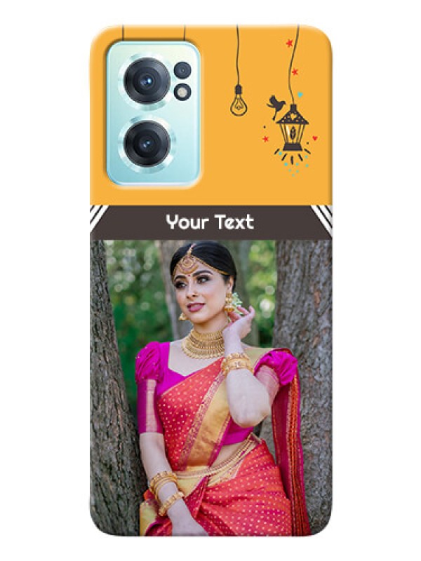 Custom Nord CE 2 5G custom back covers with Family Picture and Icons 