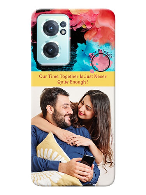 Custom Nord CE 2 5G Mobile Cases: Quote with Acrylic Painting Design