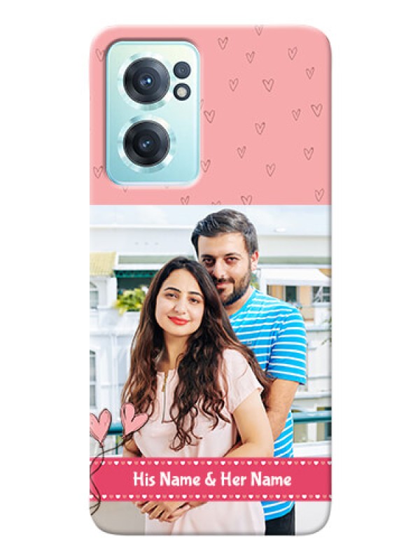 Custom Nord CE 2 5G phone back covers: Love Design Peach Color