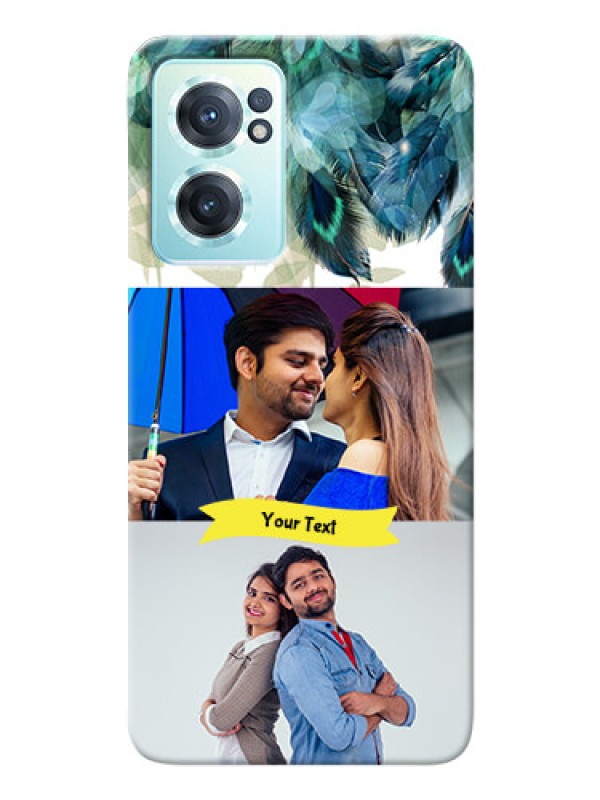 Custom Nord CE 2 5G Phone Cases: Image with Boho Peacock Feather Design