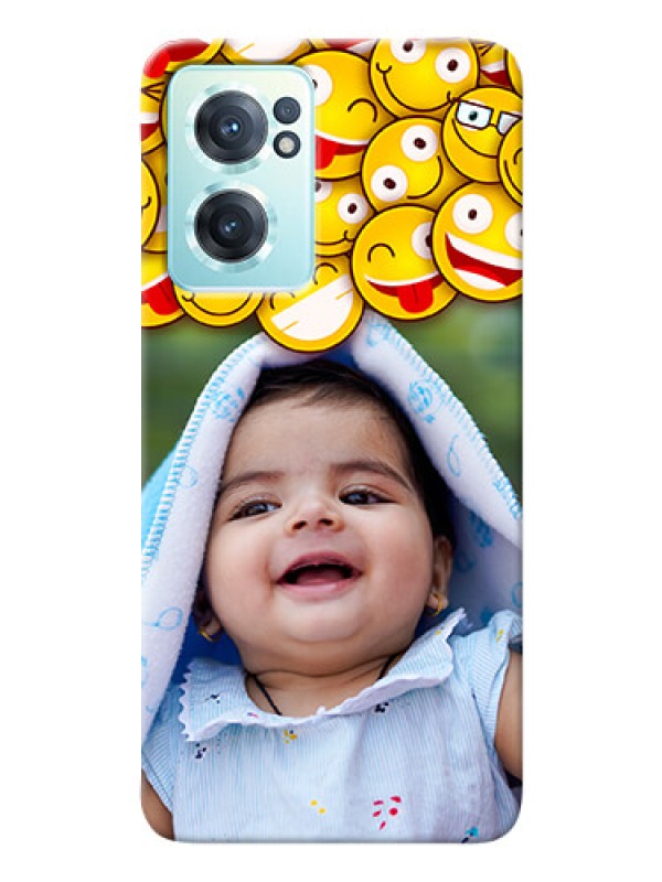 Custom Nord CE 2 5G Custom Phone Cases with Smiley Emoji Design