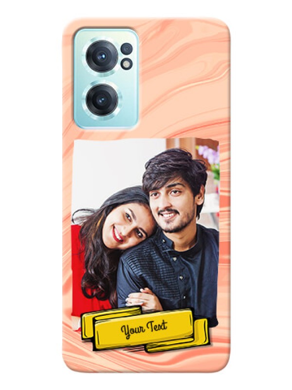 Custom Nord CE 2 5G Customized Phone Cases: Marble Texture Design