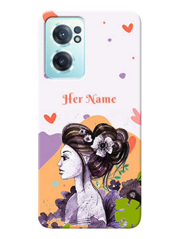 Custom OnePlus Nord Ce 2 5G Custom Mobile Case with Woman And Nature Design