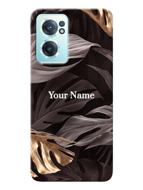 Custom OnePlus Nord Ce 2 5G Mobile Back Covers: Wild Leaves digital paint Design