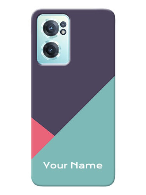 Custom OnePlus Nord Ce 2 5G Custom Phone Cases: Tri Color abstract Design