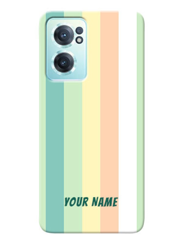 Custom OnePlus Nord Ce 2 5G Back Covers: Multi-colour Stripes Design