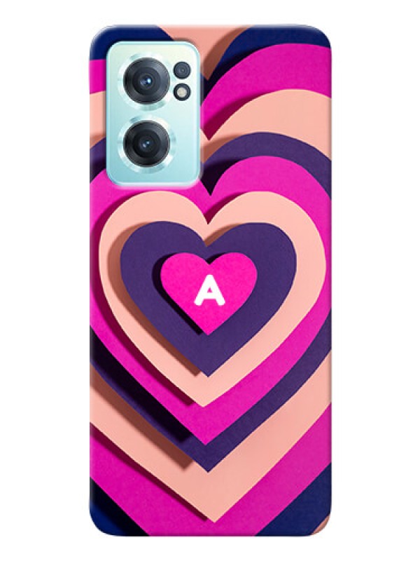Custom OnePlus Nord Ce 2 5G Custom Mobile Case with Cute Heart Pattern Design