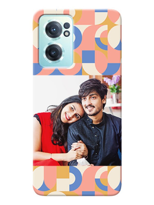 Custom OnePlus Nord Ce 2 5G Custom Phone Covers: Semi-circle Maze Pattern Design