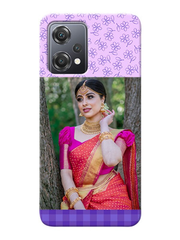 Custom Nord CE 2 Lite 5G Mobile Cases: Purple Floral Design
