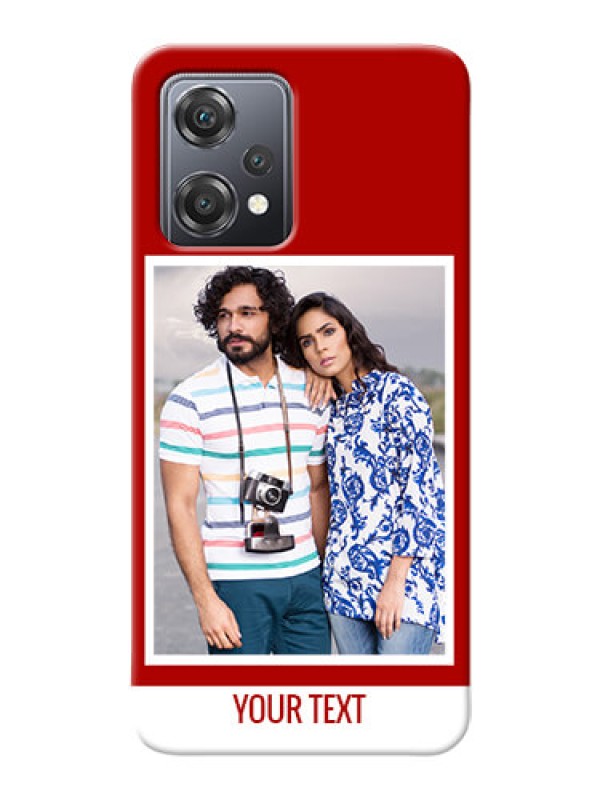 Custom Nord CE 2 Lite 5G mobile phone covers: Simple Red Color Design