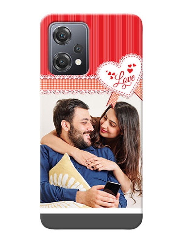 Custom Nord CE 2 Lite 5G phone cases online: Red Love Pattern Design