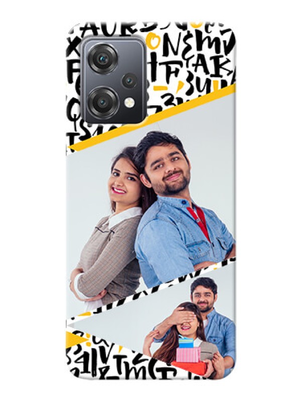 Custom Nord CE 2 Lite 5G Phone Back Covers: Letters Pattern Design