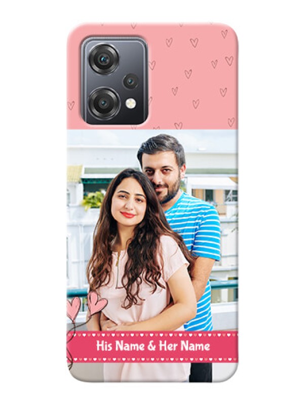 Custom Nord CE 2 Lite 5G phone back covers: Love Design Peach Color