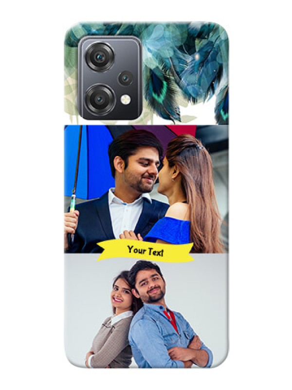 Custom Nord CE 2 Lite 5G Phone Cases: Image with Boho Peacock Feather Design