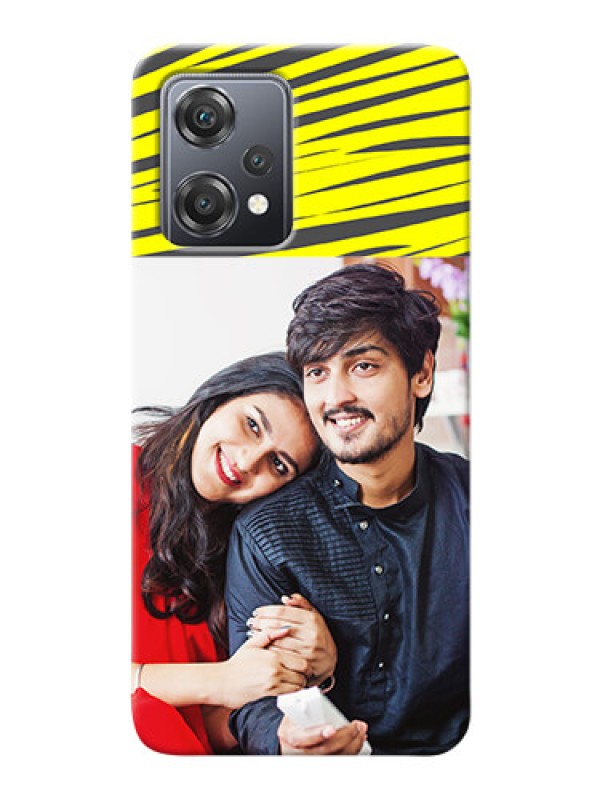 Custom Nord CE 2 Lite 5G Personalised mobile covers: Yellow Abstract Design