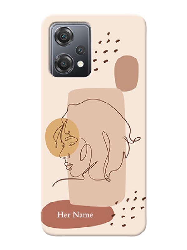 Custom OnePlus Nord Ce 2 Lite 5G Custom Phone Covers: Calm Woman line art Design