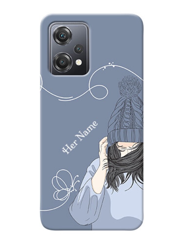 Custom OnePlus Nord Ce 2 Lite 5G Custom Mobile Case with Girl in winter outfit Design