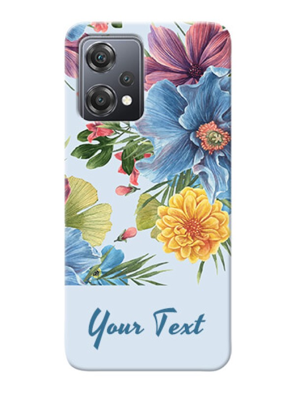 Custom OnePlus Nord Ce 2 Lite 5G Custom Phone Cases: Stunning Watercolored Flowers Painting Design