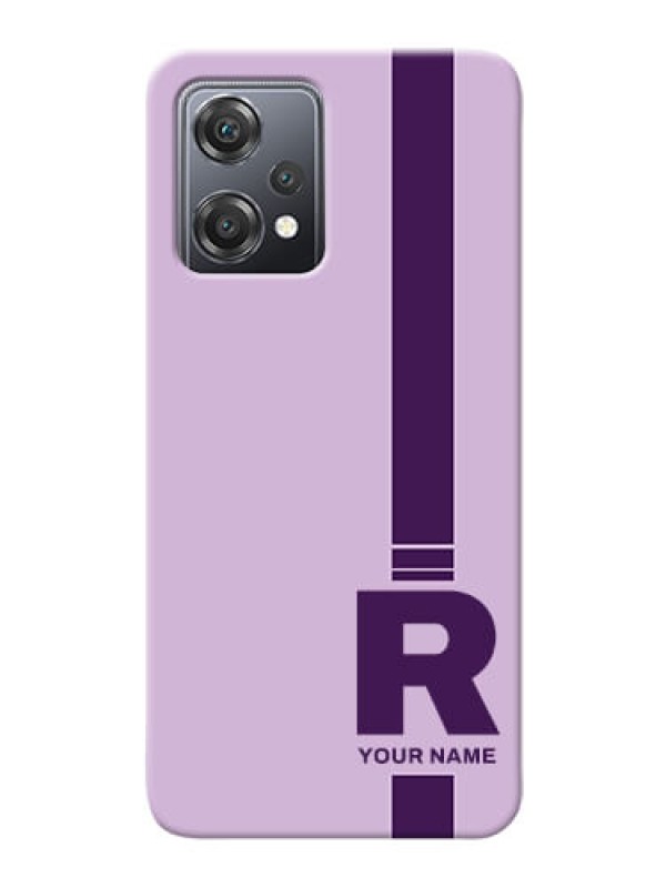 Custom OnePlus Nord Ce 2 Lite 5G Custom Phone Covers: Simple dual tone stripe with name Design
