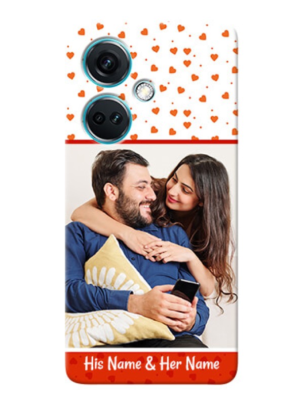 Custom Nord CE 3 5G Phone Back Covers: Orange Love Symbol Design