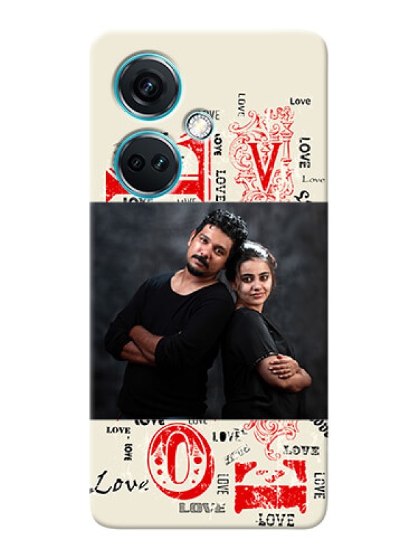 Custom Nord CE 3 5G mobile cases online: Trendy Love Design Case