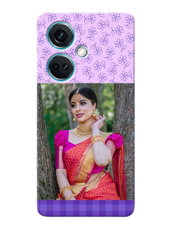 Custom Nord CE 3 5G Mobile Cases: Purple Floral Design