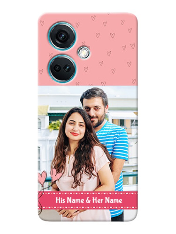 Custom Nord CE 3 5G phone back covers: Love Design Peach Color