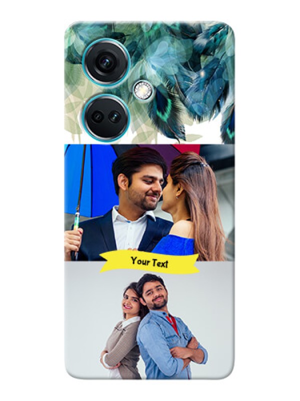 Custom Nord CE 3 5G Phone Cases: Image with Boho Peacock Feather Design