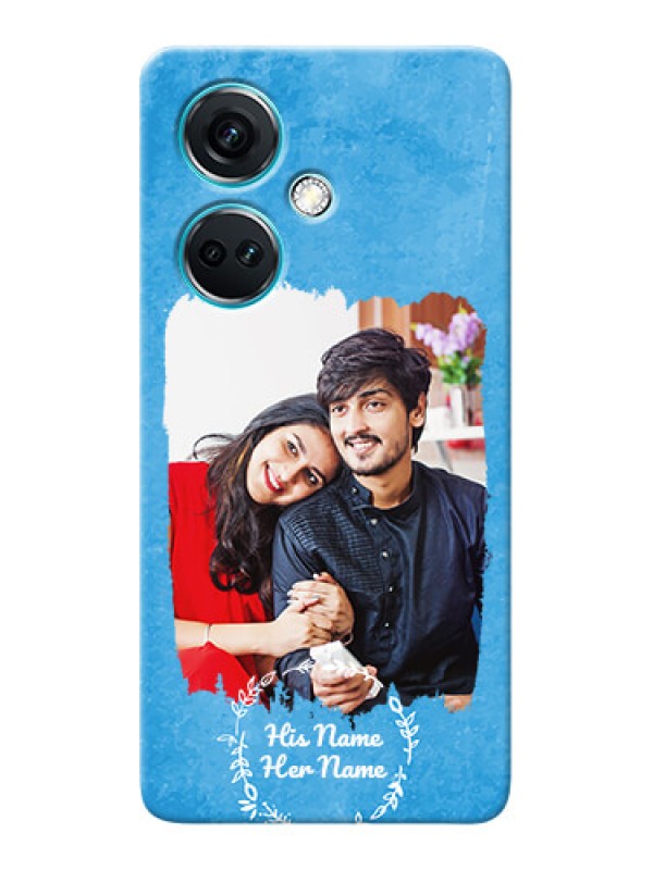 Custom Nord CE 3 5G custom mobile cases: Blue Color Vintage Design