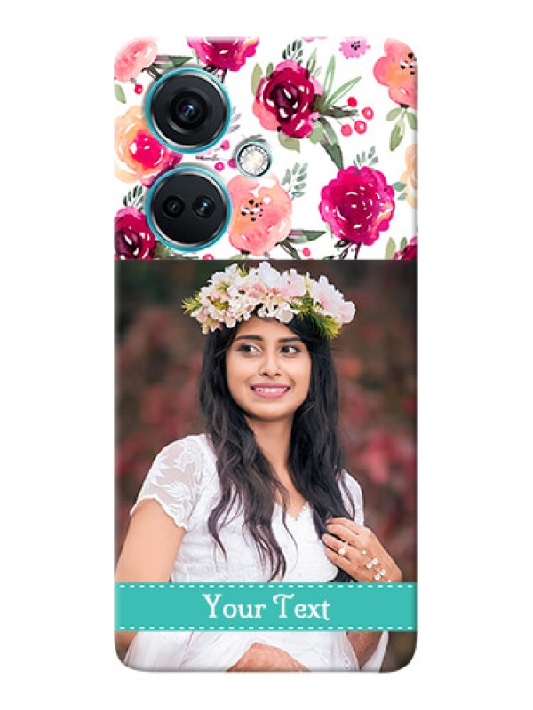 Custom Nord CE 3 5G Personalized Mobile Cases: Watercolor Floral Design