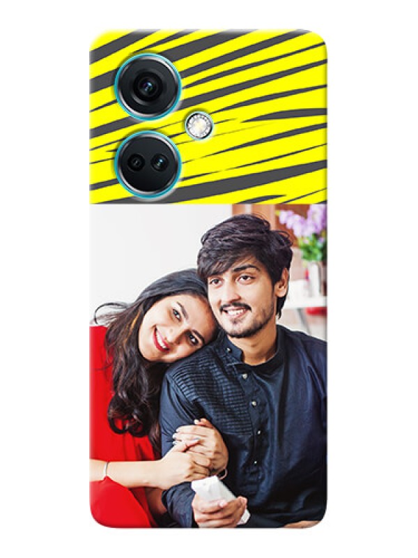 Custom Nord CE 3 5G Personalised mobile covers: Yellow Abstract Design