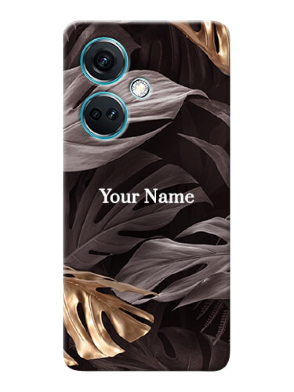 Custom Nord CE 3 5G Personalised Phone Case with Wild Leaves digital paint Design