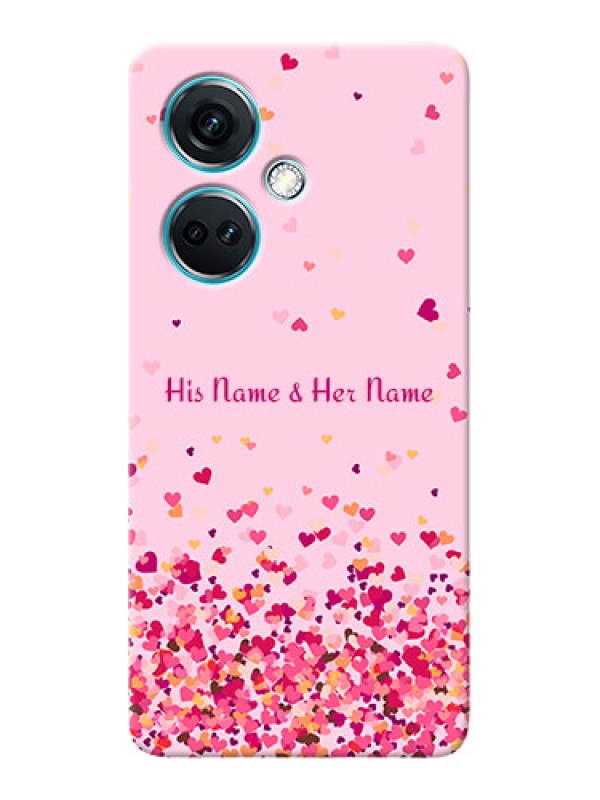 Custom Nord CE 3 5G Photo Printing on Case with Floating Hearts Design