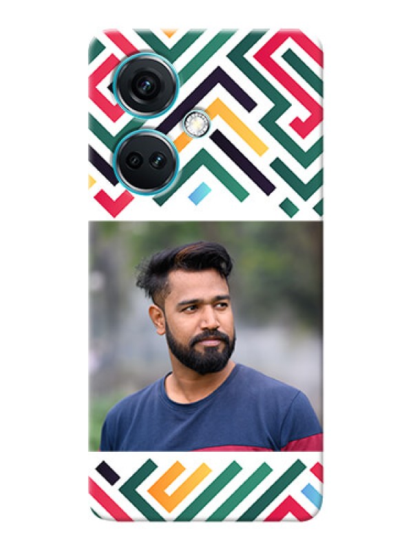 Custom Nord CE 3 5G Personalized Phone Case with Colorful Maze Pattern Design