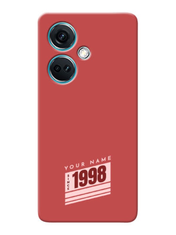 Custom Nord CE 3 5G Custom Phone Case with Red custom year of birth Design