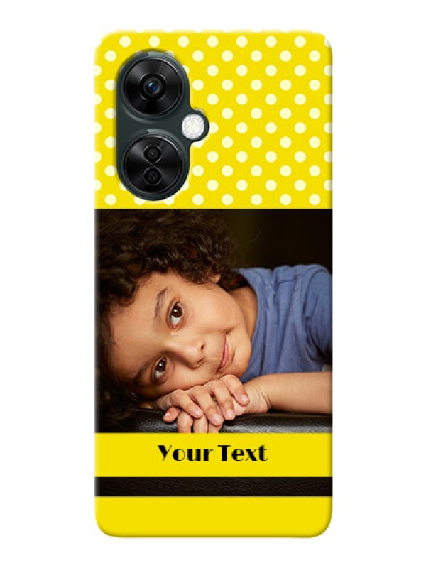 Custom OnePlus Nord CE 3 Lite 5G Custom Mobile Covers: Bright Yellow Case Design