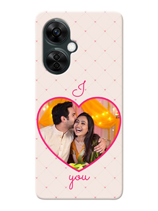 Custom OnePlus Nord CE 3 Lite 5G Personalized Mobile Covers: Heart Shape Design