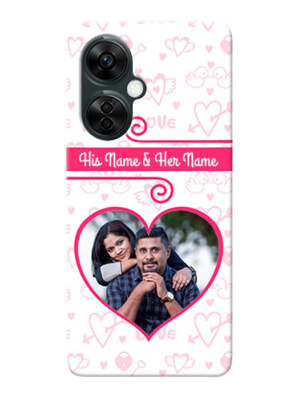 Custom OnePlus Nord CE 3 Lite 5G Personalized Phone Cases: Heart Shape Love Design