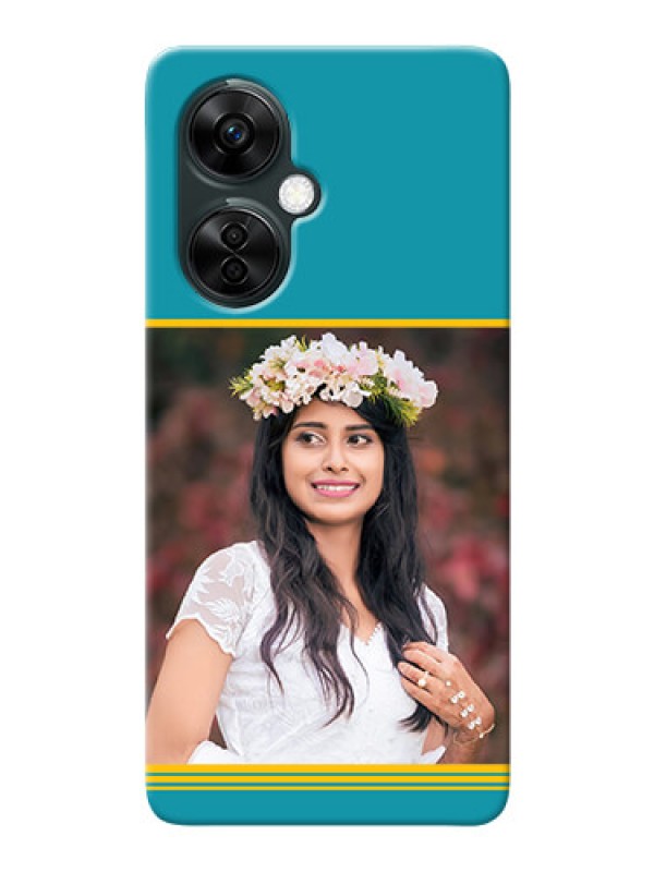 Custom OnePlus Nord CE 3 Lite 5G personalized phone covers: Yellow & Blue Design 