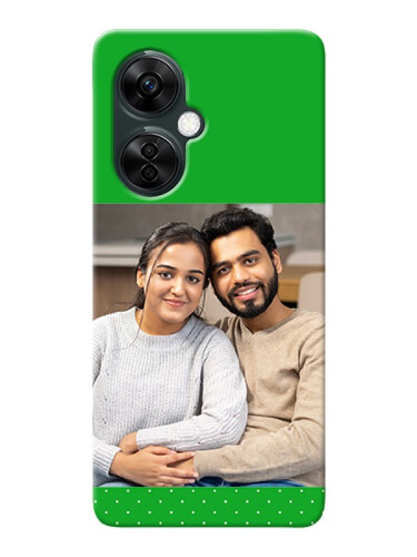 Custom OnePlus Nord CE 3 Lite 5G Personalised mobile covers: Green Pattern Design