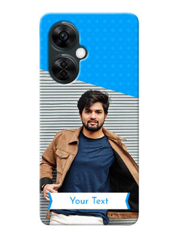 Custom OnePlus Nord CE 3 Lite 5G Personalized Mobile Covers: Simple Blue Color Dotted Design